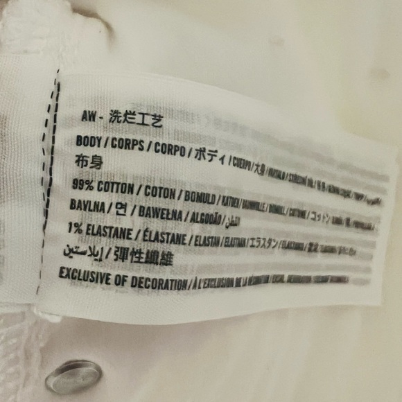 Abercrombie & Fitch White Ultra High Rise 90s Straight Jean Women's Size 34/18 R - Picture 10 of 12